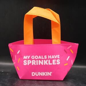Dunkin Mini Tote Bag 2026 My Goals Have Sprinkles Pink Orange Limited Release
